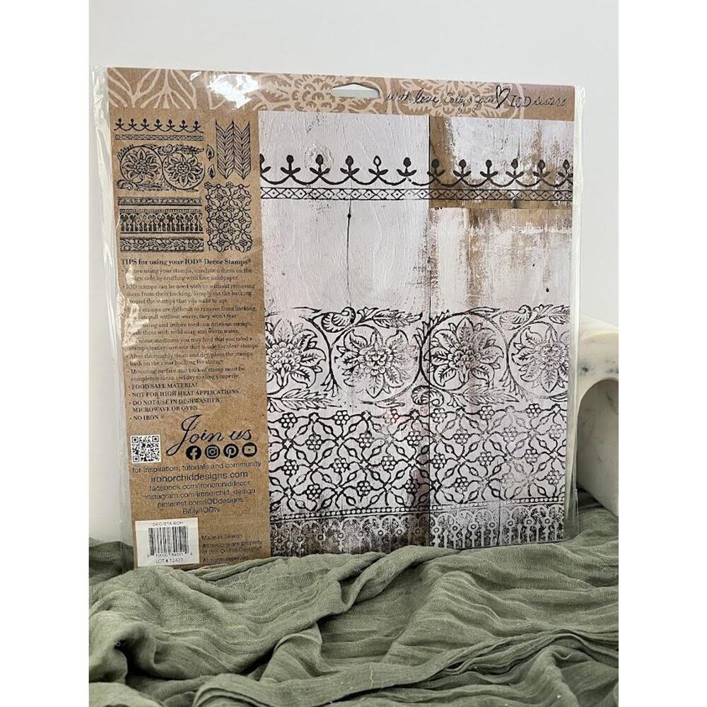 Bohemia IOD Decor Stamp Set - Retired/Hard to Find 12 x 12" - Picture 2 of 2
